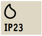 Stopień szczelności IP23