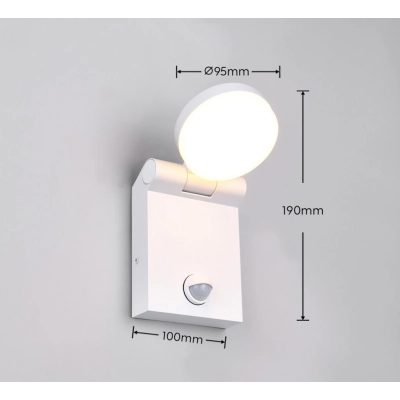 Adour kinkiet LED 10W 1000lm 2300K, 3000K, 4000K biały 245569131 wbudowany czujnik ruchu