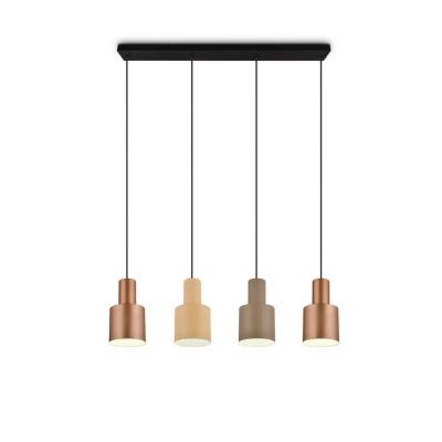 Agudo lampa wisząca 4xE27 brązowa 319400417