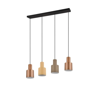 Agudo lampa wisząca 4xE27 brązowa 319400417