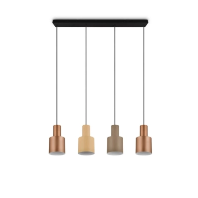 Agudo lampa wisząca 4xE27 brązowa 319400417
