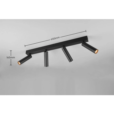 Ambala lampa sufitowa LED 4x5,5W 4x500lm 2300K, 3000K, 4000K czarna 849210432