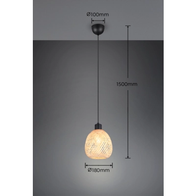 Amelie lampa wisząca 1xE27 czarna R31941036