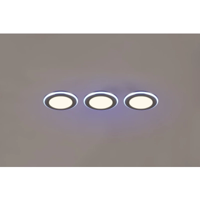 Argus lampa wbudowywana LED 3x4W, 3x1W 3x350lm 3000K srebrna 653610306