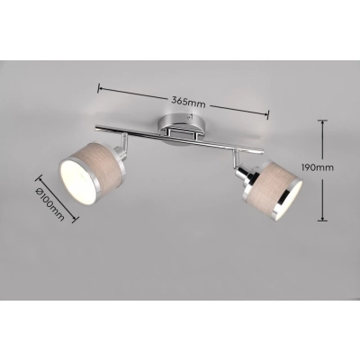 Arosa lampa sufitowa 2xE14 srebrna 812100206