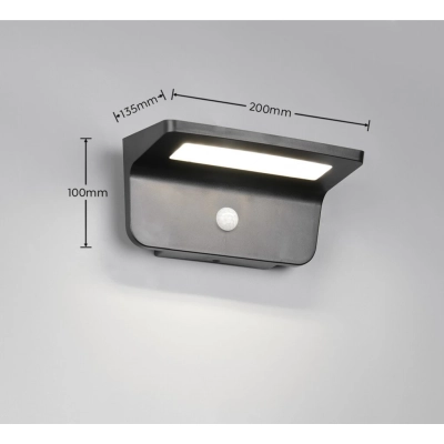 Atico kinkiet solarny LED 8W 850lm 4000K czarny R24696132