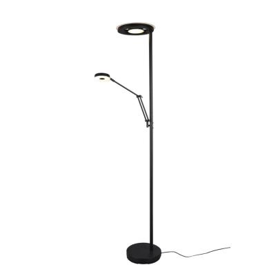 Barrie lampa podłogowa LED 32W 4000lm, 6W 600lm 2700K, 4000K czarna 424210332 TRIO lighting