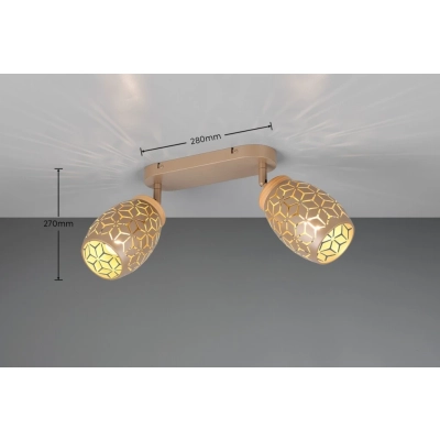 Bidar kinkiet 2xE14 brązowy, brązowy R81572065