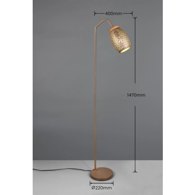 Bidar lampa podłogowa 1xE27 brązowa R41571065