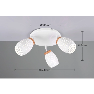 Bidar lampa sufitowa 3xE14 biała mat R61573331