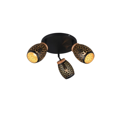 Bidar lampa sufitowa 3xE14 czarna, złota R61573380 TRIO lighting