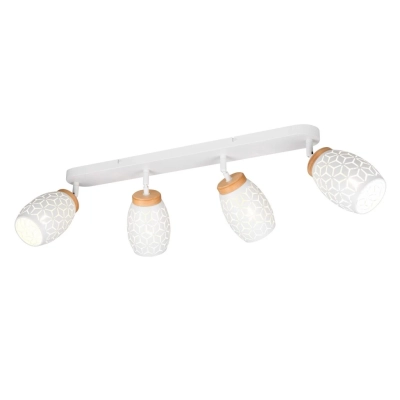 Bidar lampa sufitowa 4xE14 biała, drewno R81574031 TRIO lighting