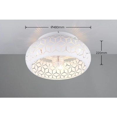 Bidar lampa sufitowa wentylator 3xE27 biały R61574031