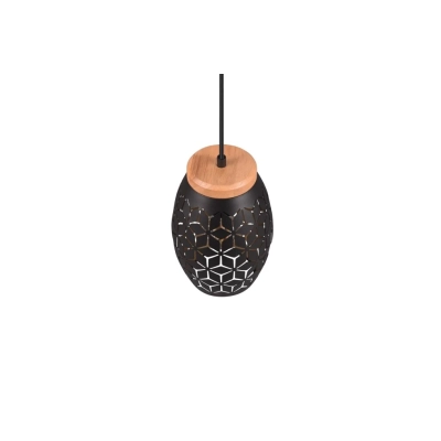 Bidar lampa wisząca 1xE27 czarna, złota R31571080