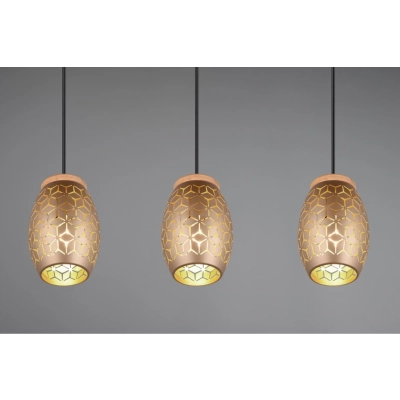 Bidar lampa wisząca 3xE27 brązowa R31573065
