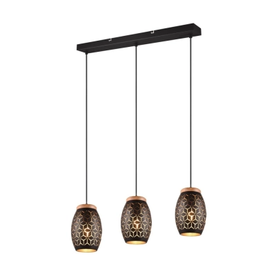 Bidar lampa wisząca 3xE27 czarna, złota R31573080 TRIO lighting