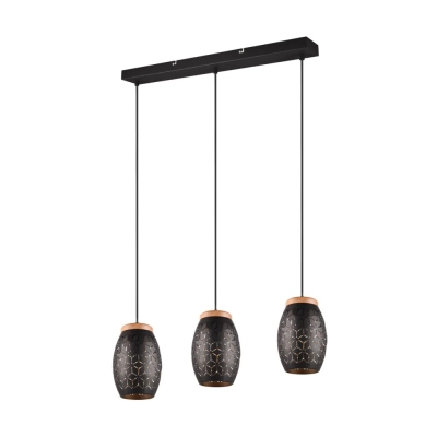 Bidar lampa wisząca 3xE27 czarna, złota R31573080