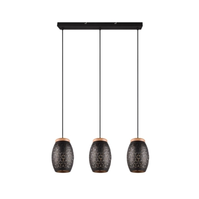Bidar lampa wisząca 3xE27 czarna, złota R31573080