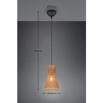 Bijou lampa wisząca 1xE27 czarna, brązowa R31831026