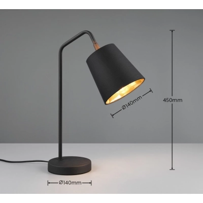 Buddy lampka stołowa 1xE27 czarna R51721032