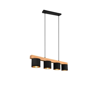 Cameron lampa wisząca 4xE14 drewno, złota R30654002 TRIO lighting