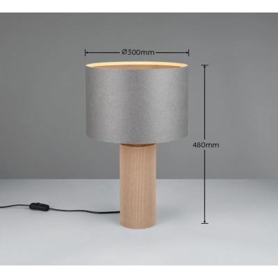 Canio lampka stołowa 1xE27 brązowa, szara 568190111
