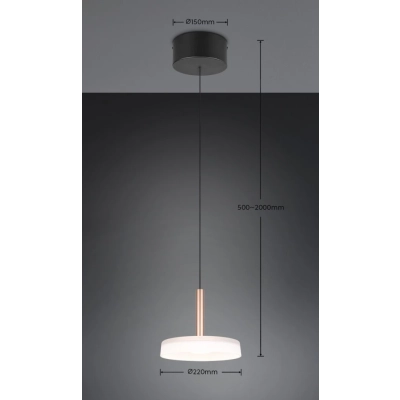 Celeste lampa wisząca LED 10W 1100lm 3000K brązowa, czarna 354910165