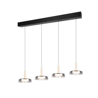 Celeste lampa wisząca LED 4x7,5W 4x750lm 3000K czarna 354910432 TRIO lighting