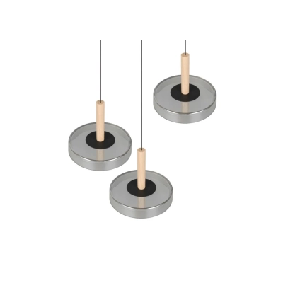 Celeste lampa wisząca LED 3x7,5W 3x750lm 3000K czarna 354930332