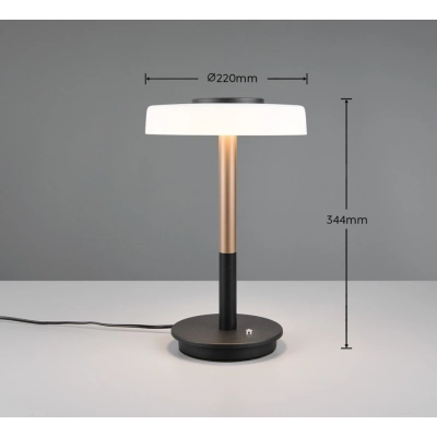 Celeste lampka stołowa LED 10W 1050lm 3000K brązowa, czarna 554910165