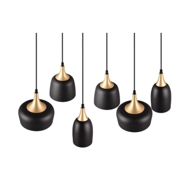 Chiraz lampa wisząca 6xE27 czarna 310500632