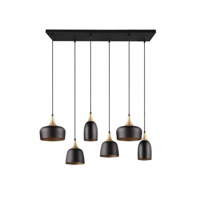 Chiraz lampa wisząca 6xE27 czarna 310500632