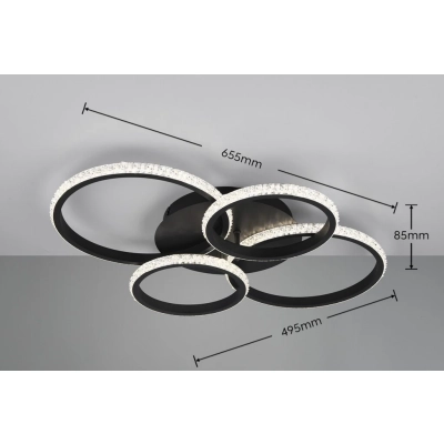 Cires lampa sufitowa LED 27W 3400lm 4000K czarna R67364132