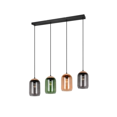 Cork lampa wisząca 4xE27 czarna 364600417