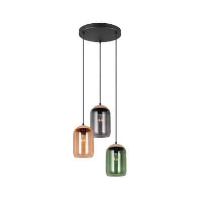 Cork lampa wisząca 3xE27 czarna 364630317