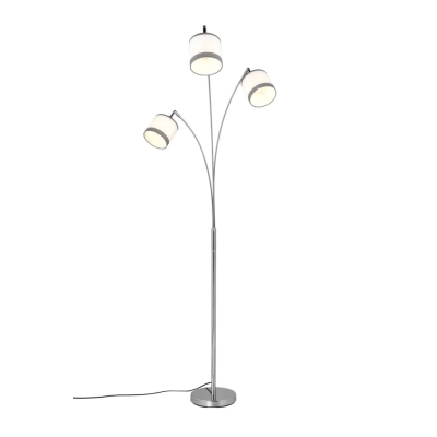Davos lampa podłogowa 3xE14 srebrna, biała R41553006