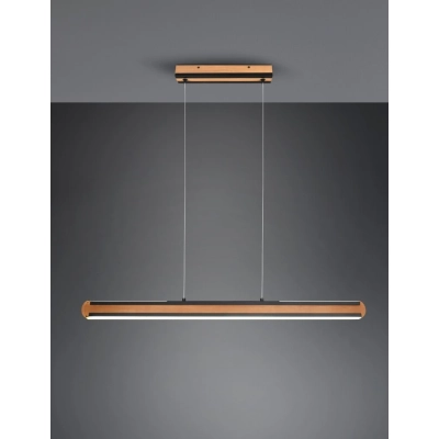 Deacon lampa wisząca LED 40W 3200lm 2700K-6000K drewno, czarna  326610232