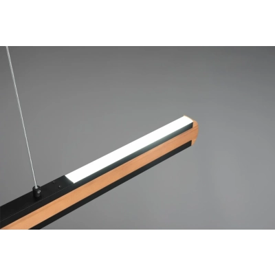 Deacon lampa wisząca LED 40W 3200lm 2700K-6000K drewno, czarna  326610232