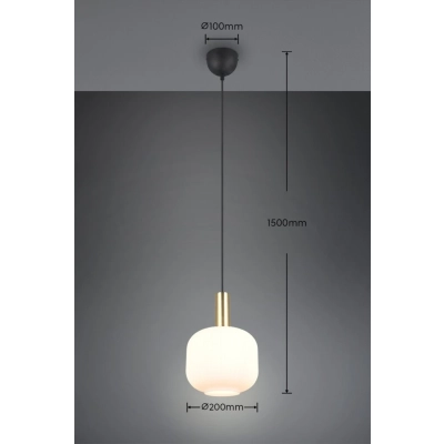 Diva lampa wisząca 1xE27 złota, czarna 319800108