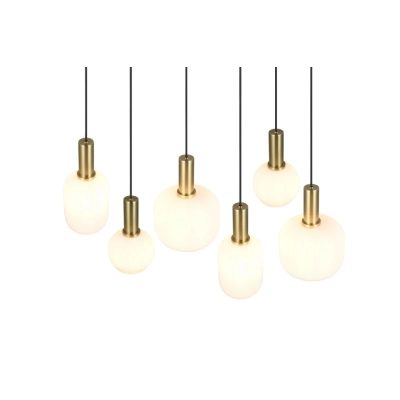 Diva lampa wisząca 6xE27 złota, czarna 319800608