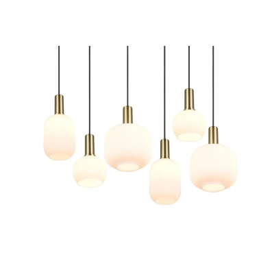 Diva lampa wisząca 6xE27 złota, czarna 319800608