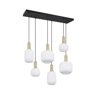Diva lampa wisząca 6xE27 złota, czarna 319800608