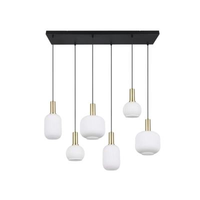Diva lampa wisząca 6xE27 złota, czarna 319800608