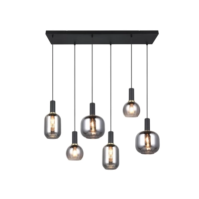 Diva lampa wisząca 6xE27 czarna 319800632