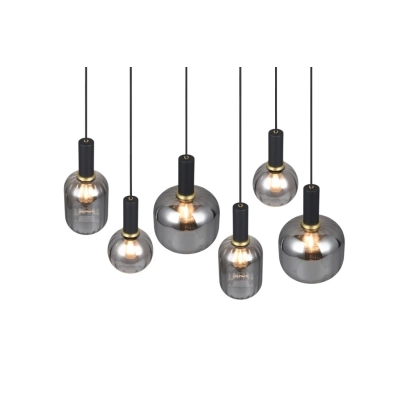 Diva lampa wisząca 6xE27 czarna 319800632