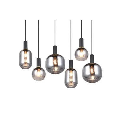 Diva lampa wisząca 6xE27 czarna 319800632