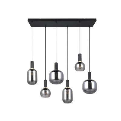 Diva lampa wisząca 6xE27 czarna 319800632