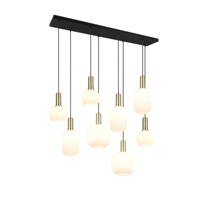 Diva lampa wisząca 8xE27 złota, czarna 319800808 TRIO lighting