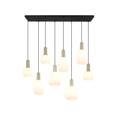 Diva lampa wisząca 8xE27 złota, czarna 319800808