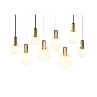 Diva lampa wisząca 8xE27 złota, czarna 319800808